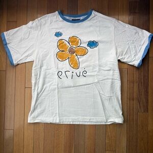 Privé Alliance Flower Impression Ringer Tee